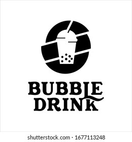 einfache Vektorillustration für Frischgetränk-Becher mit süßem Text am besten für Getränkebar oder Design-Vorlage für das Straßenlogo
