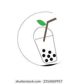 boba logo icon vector design
