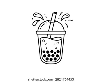 Boba milk tea cup