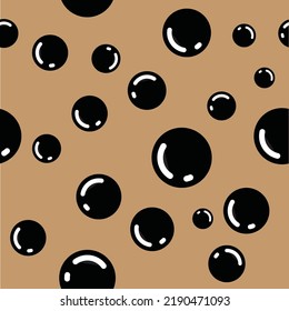 Boba milk tea graphic seamless pattern vector design