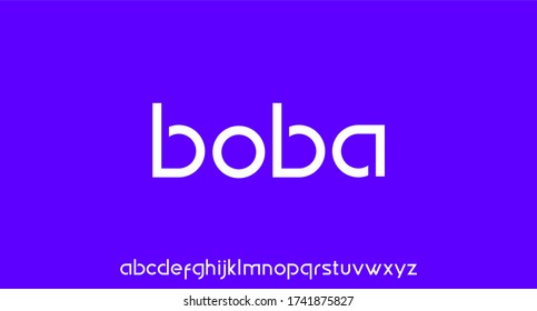 boba, modern geometric futuristic urban font