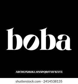 boba, modern geometric futuristic urban font