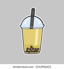 Boba Tea Vector Cute Illustration