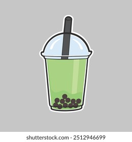 Boba Tea Vector Cute Illustration