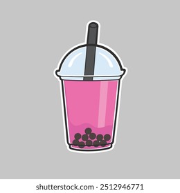 Boba Tea Vector Cute Illustration