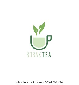 Bobax Tea Logo. Drink Logo