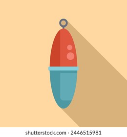 Bobber bait icon flat vector. Season day activity. Camping sport holiday