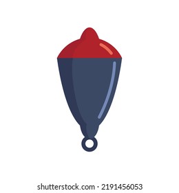 Bobber equipment icon. Flat illustration of bobber equipment vector icon isolated on white background