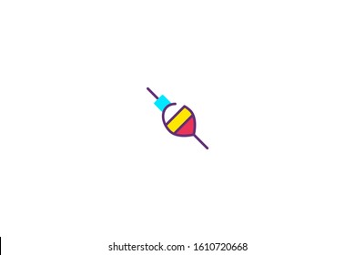 Bobber icon in trendy flat style isolated on white background vector illustration
