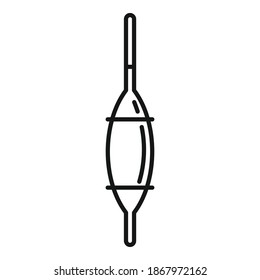 Bobber lure icon. Outline bobber lure vector icon for web design isolated on white background