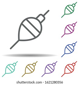 Bobber in multi color style icon. Simple thin line, outline vector of seaside icons for ui and ux, website or mobile application