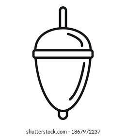 Bobber summer icon. Outline bobber summer vector icon for web design isolated on white background
