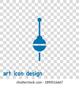 bobber vector icon on an abstract background
