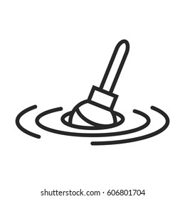 bobber vector icon in simple outline style. This icon are perfect for your websites and applications.