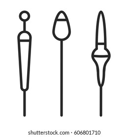 bobber vector icon in simple outline style. This icon are perfect for your websites and applications.