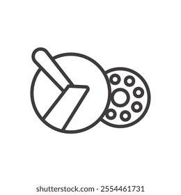 Bobbin Case Icon isolated on white background. Vector icon.