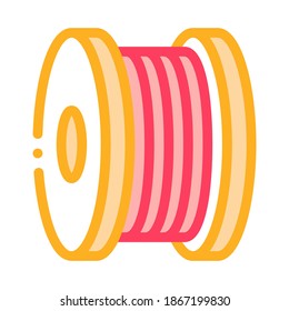 bobbin fiber color icon vector. bobbin fiber sign. isolated symbol illustration