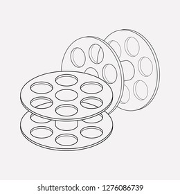 Bobbin icon line element. Vector illustration of bobbin icon line isolated on clean background for your web mobile app logo design.