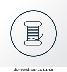 Bobbin icon line symbol. Premium quality isolated spool element in trendy style.