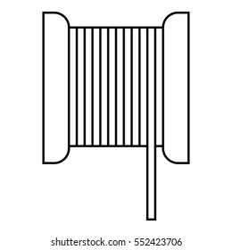 Bobbin icon. Outline illustration of bobbin vector icon for web