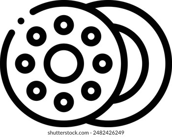 icono de bobina. Diseño De Estilo Lineal Delgado Aislado Sobre Fondo Blanco