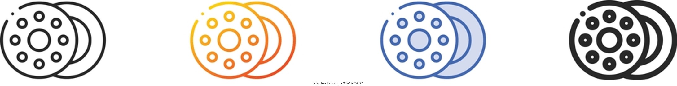 bobbin icon.Thin Linear, Gradient, Blue Stroke and bold Style Design Isolated On White Background