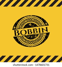 Bobbin Inside Warning Sign Black Grunge Stock Vector (Royalty Free ...