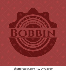 Bobbin red emblem. Retro