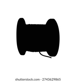Bobbin silhouette icon vector illustration.




