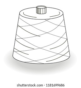 Bobbin with textile yarn.