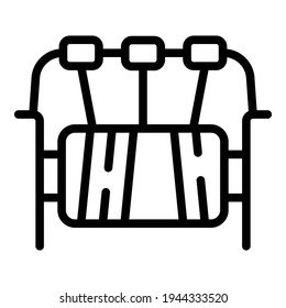 Bobbin thread icon. Outline bobbin thread vector icon for web design isolated on white background