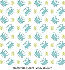 Bobbin trendy repeating fashion blue pattern vector illustration background