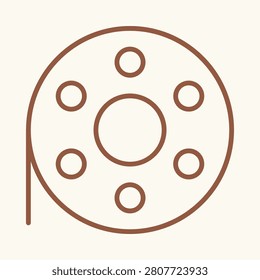 Bobbin trendy vector illustration in flat style comely background.eps