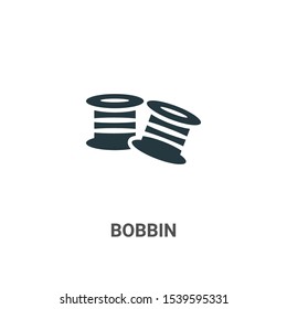 Bobbin vector icon on white background. Flat vector bobbin icon symbol sign from modern sew collection for mobile concept and web apps design.