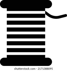 ilustración de bobbin Vector en un fondo transparente. Símbolos de calidad superior. Iconos vectoriales de glifos para diseño de conceptos y gráficos.