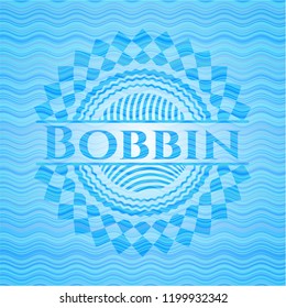 Bobbin water representation badge. Bobbin water representation badge.