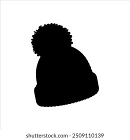 Bobble hat silhouette vector illustration design on white background.