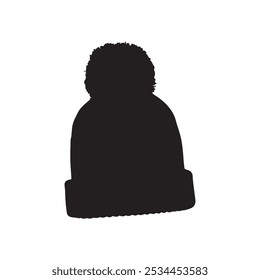 Bobble hat silhouette vector illustration design.