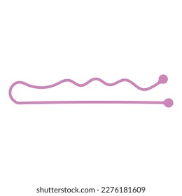Bobby hair pin icon. Hair pin vector illustration isolated on white background.