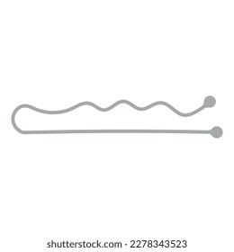 Bobby hair pin icon. Hair pin vector illustration isolated on white background.