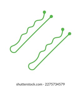Bobby hair pins icon. Hair pin vector illustration isolated on white background.