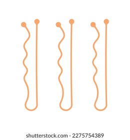 Bobby hair pins icon. Hair pin vector illustration isolated on white background.