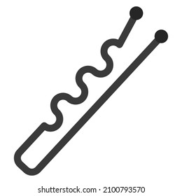 bobby pin flat clipart vector illustration