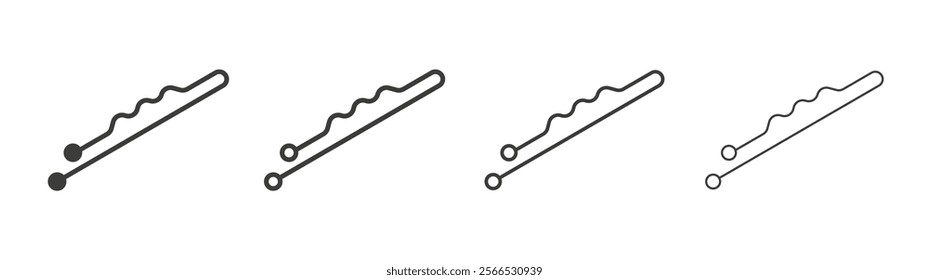 Bobby pin icon collection for website design, app, UI design.