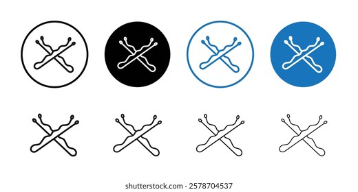 Bobby pin icon Isolated flat vector in outline