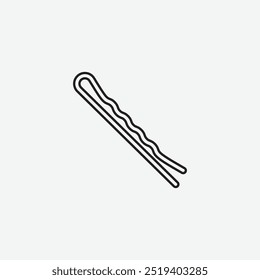 Bobby-Pin-Symbol einzeln auf weißem Hintergrund