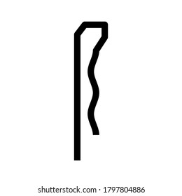 Boby-Pin-Symbol oder Logo einzeln auf Zeichen, Vektorgrafik - hochwertige Vektorsymbole in schwarzem Stil
