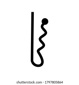 bobby pin icon or logo isolated sign symbol vector illustration - high quality black style vector icons
