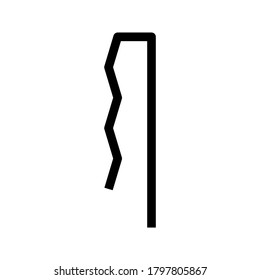 bobby pin icon or logo isolated sign symbol vector illustration - high quality black style vector icons
