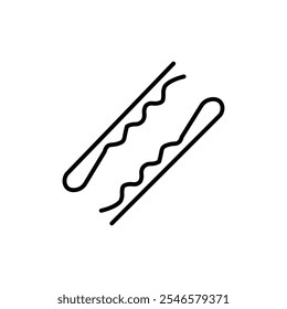 Bobby Pin Symbol Konturenvektor für Web ui